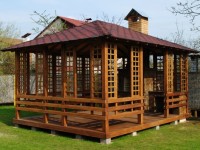 DIY gazebo: drawings and sizes. 75 photo finishes